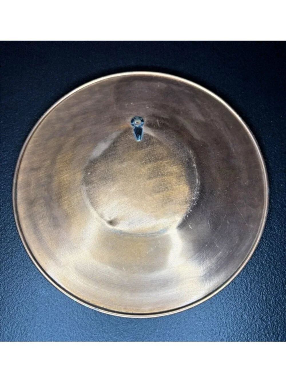 Vintage Turkish Ornate Etched Copper Decorative Wall Plate Floral Turkish Round